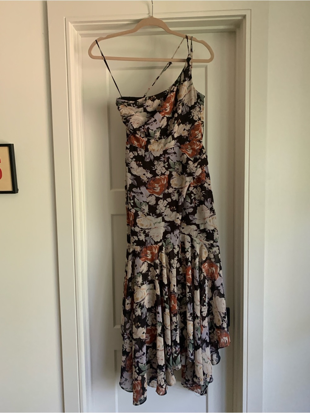 ASTR the Label Emmylou Floral One Shoulder Mid Slip Cottagecore event Dress XS - Picture 11 of 12